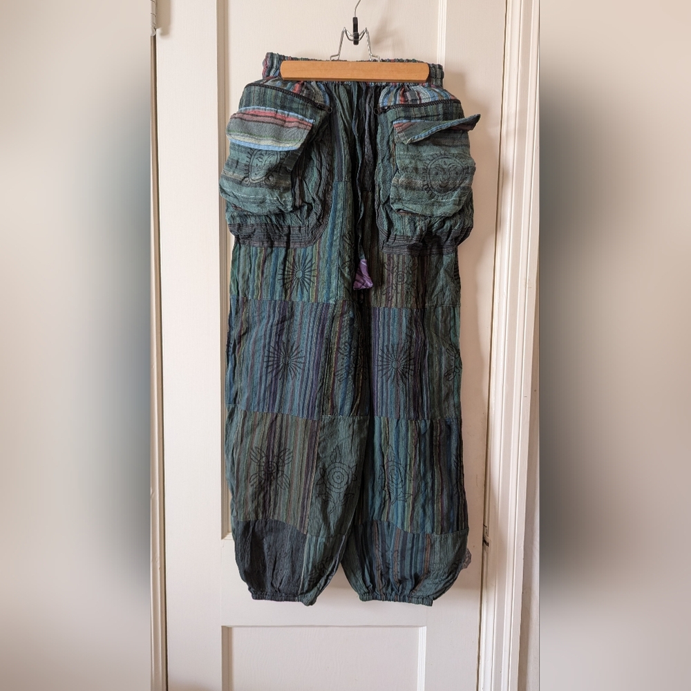 Multicolor Patchwork Pants - image 1